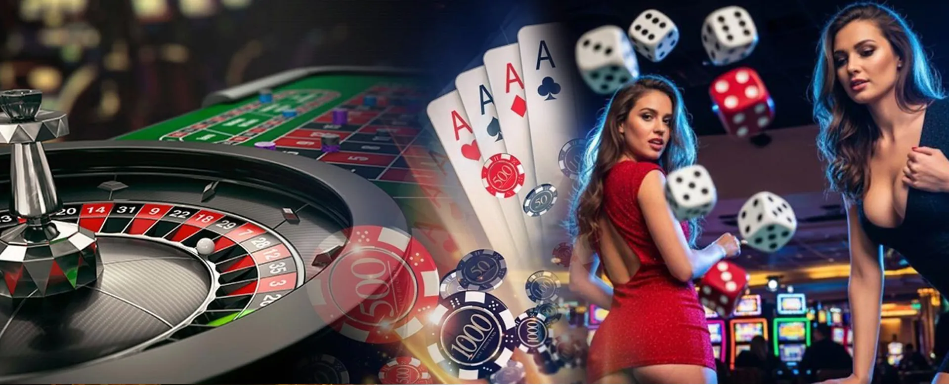 SlotVIP casino background with vibrant lights and slot machines